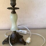 Rustic brass onyx lamp base