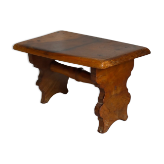 Footrest stool made of old wood