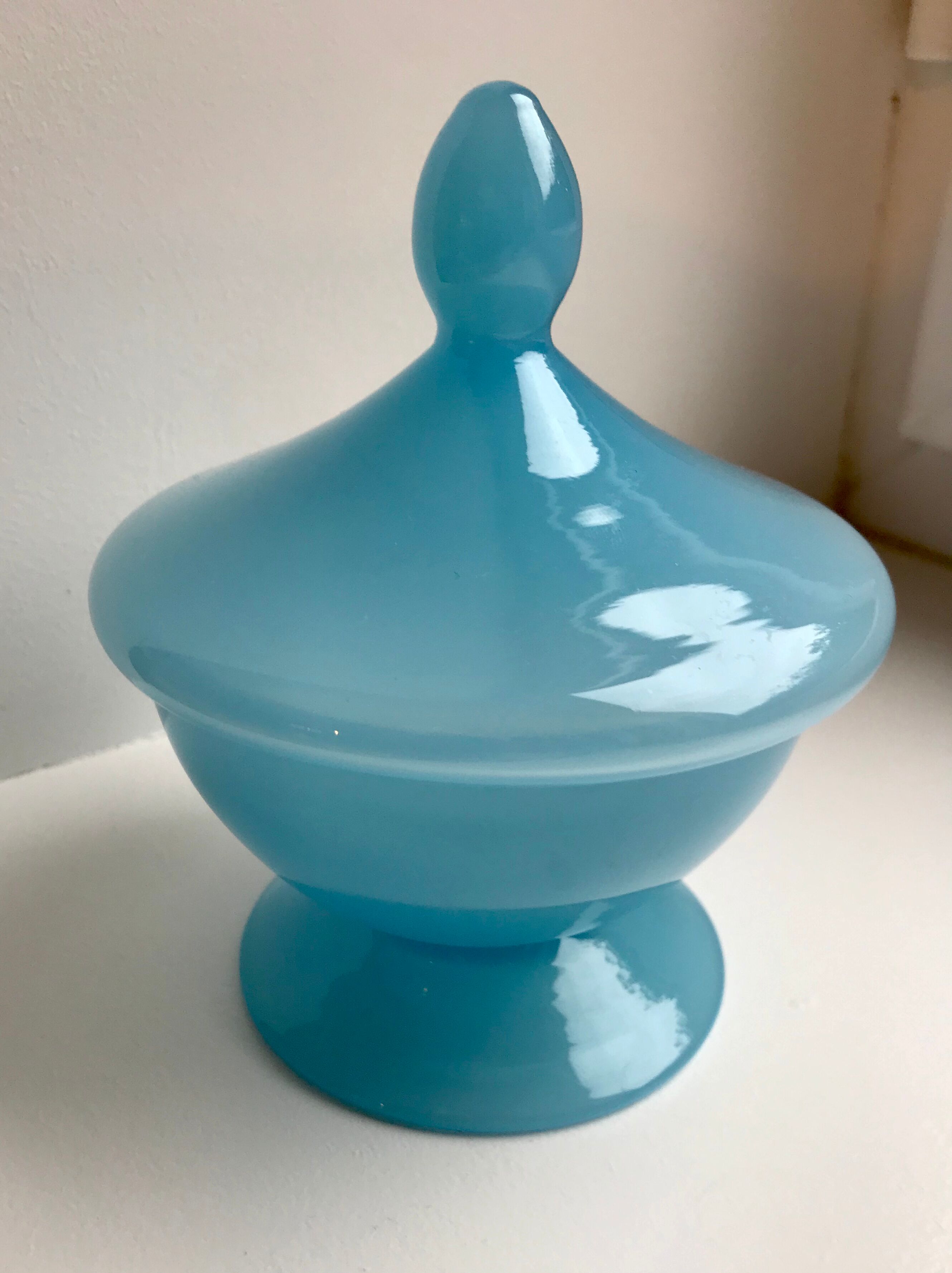 Sky blue opaline box 60s