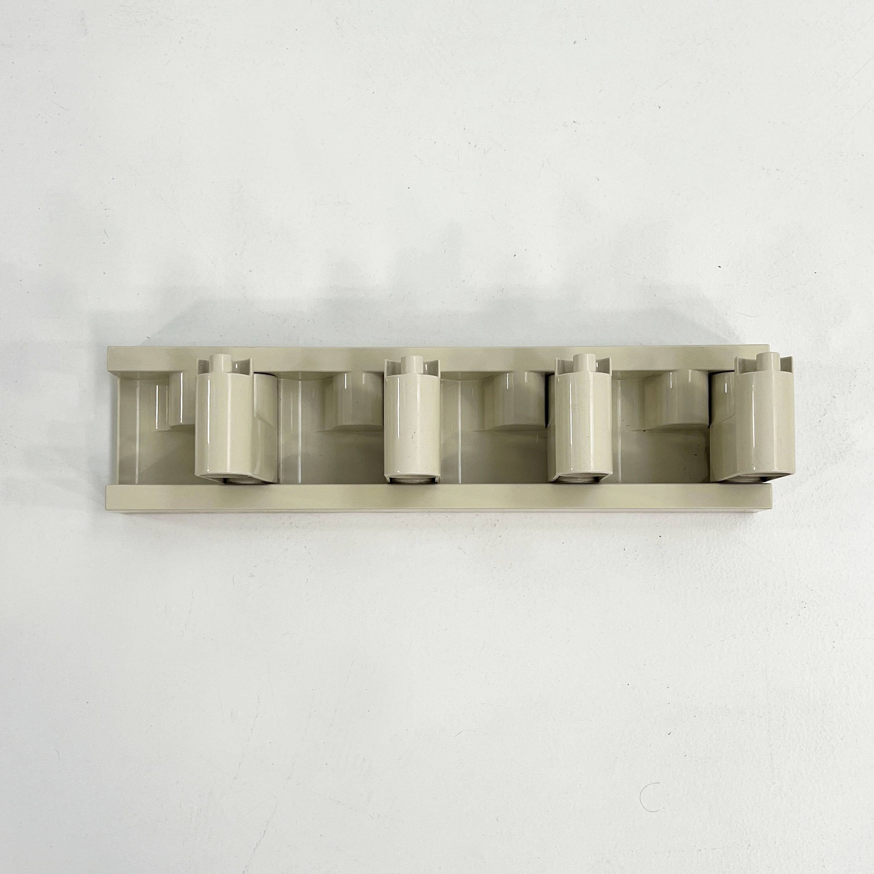 White Minivip wall-mounted coat rack by Benanti & Brunori for Velca Legnano