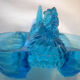 Beautiful Art Deco salt shaker in vallérysthal blue glass: A POOL