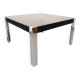 Vintage Italian square dining table by Faleschini for Mariani glass