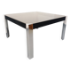 Vintage Italian square dining table by Faleschini for Mariani glass
