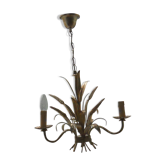 Chandelier epis de ble metal dore 3 lights