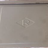 Vintage grey metal case "R"
