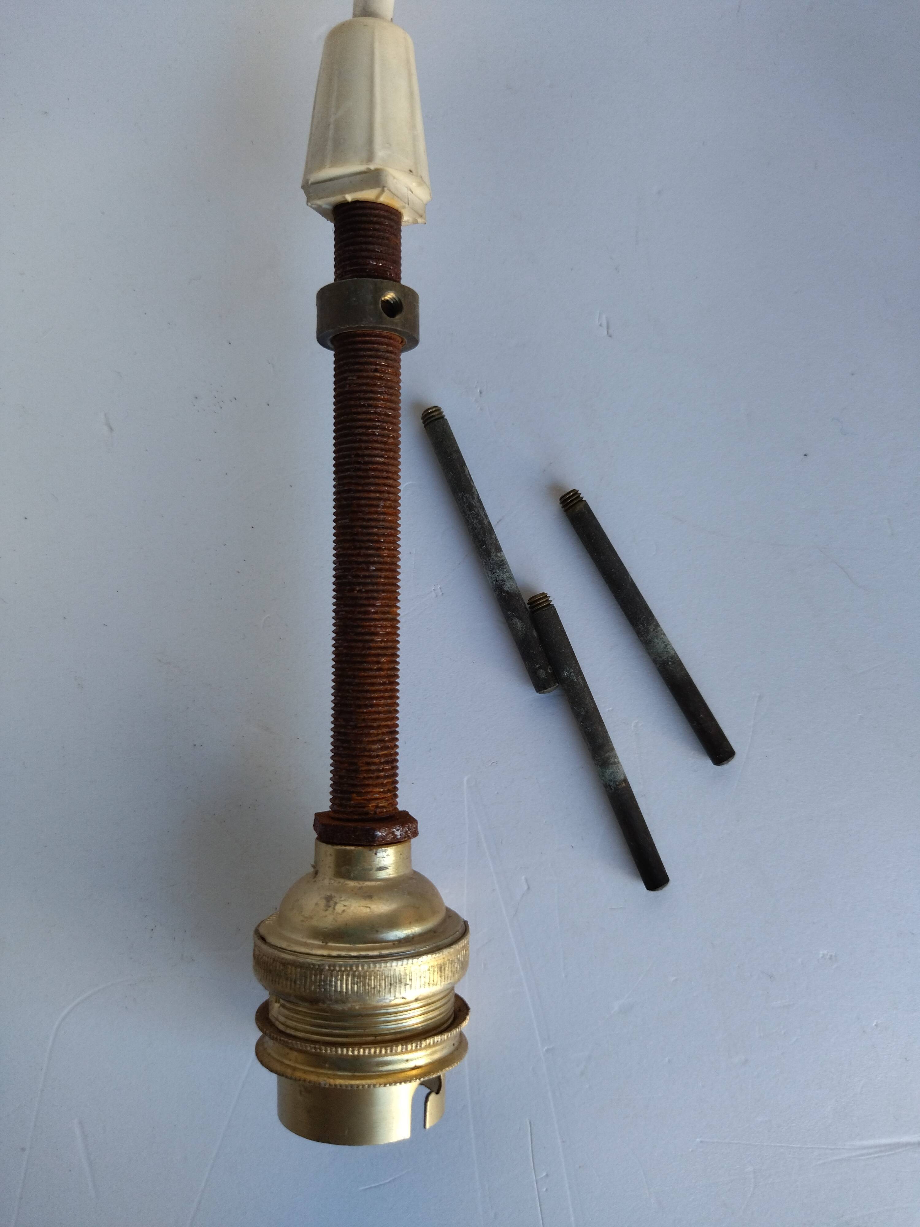 Vintage 70s glass pendant lamp