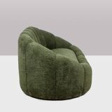 Sofa in bouclette fabric. Contemporary work.