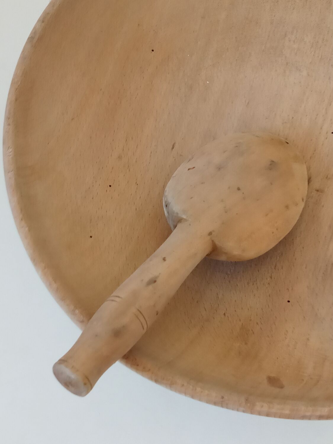 Wooden dish and spoon
