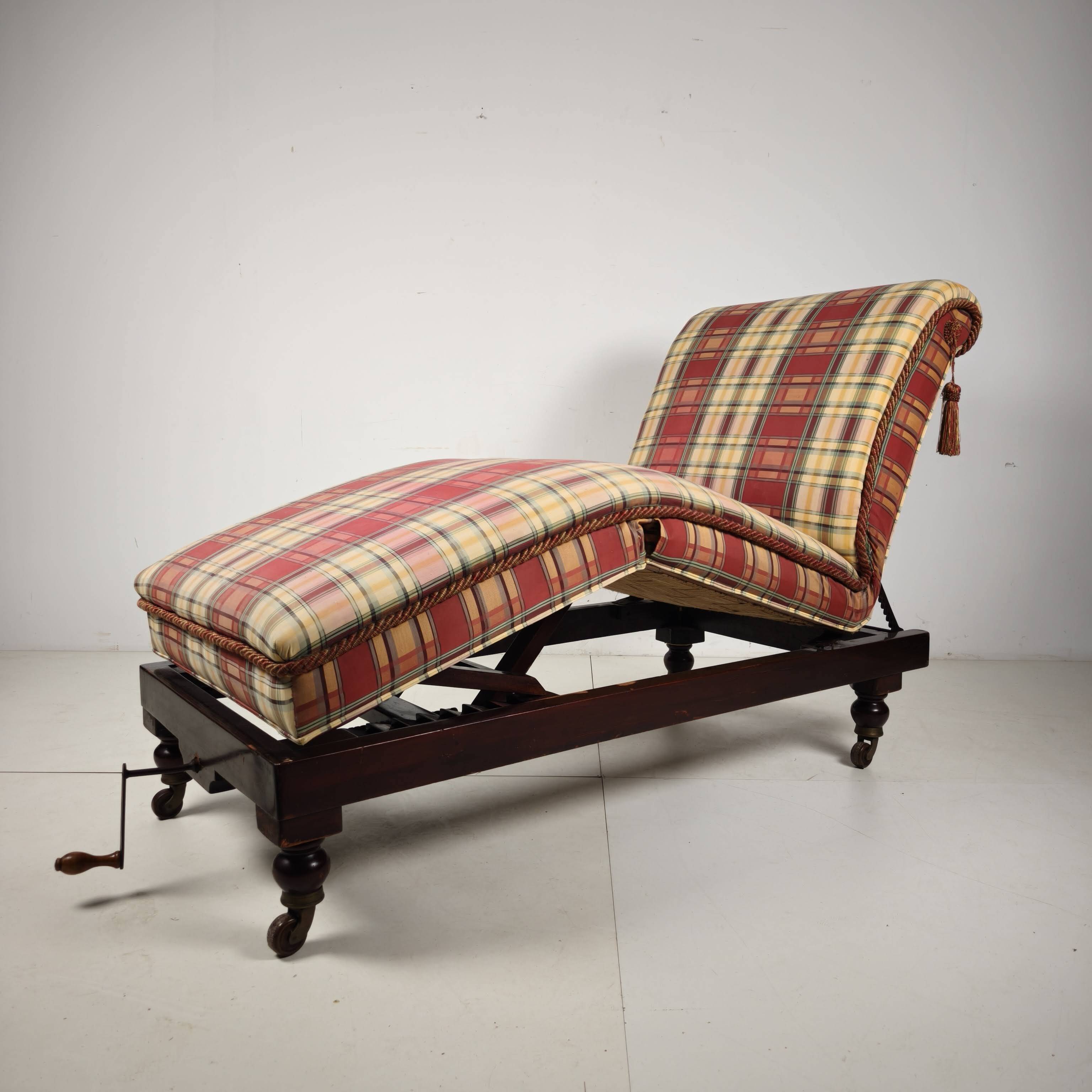 Rare Carters of London Adjustable Invalid Daybed, England, Early 20th Centu