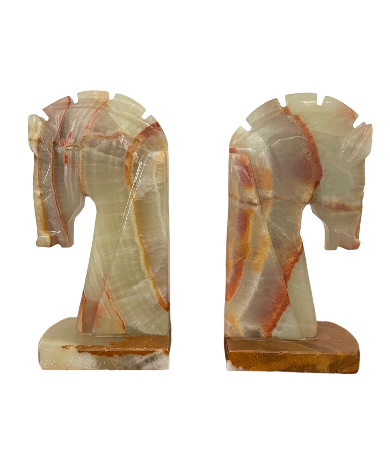 Pair of vintage onyx bookends