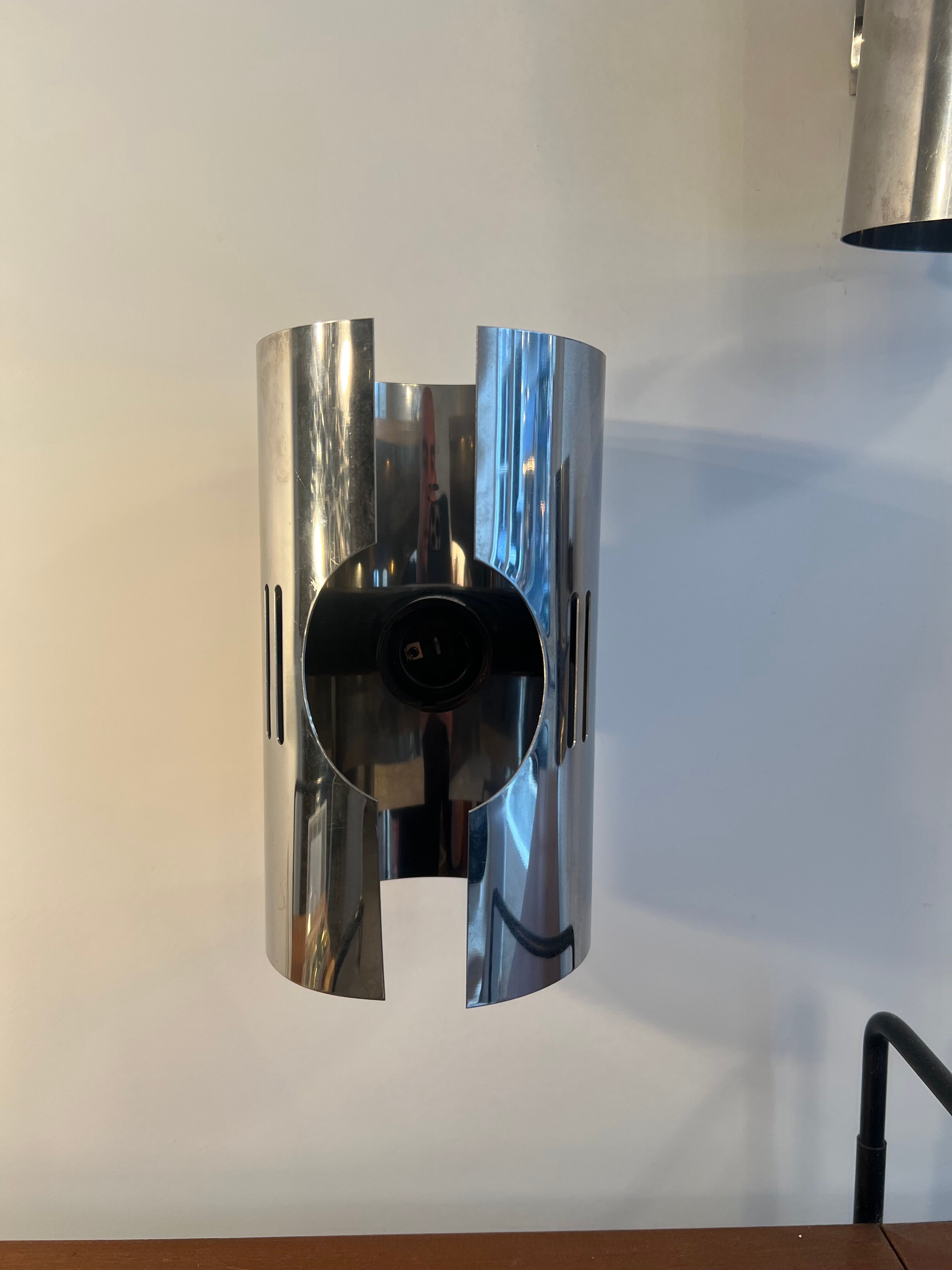 Suite of three design wall lamps 1970 Space Age