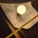 Handcrafted metal lamp, 1970s.