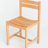 Chaise en hêtre massif conçues par André Sornay - France, années 1960