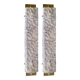 Pair of Gold Wall Sconces with Blue Graniglia Murano Glass
