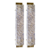 Pair of Gold Wall Sconces with Blue Graniglia Murano Glass