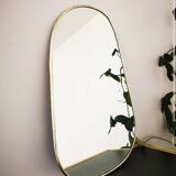 Set of 4 100% handmade golden brass mirrors