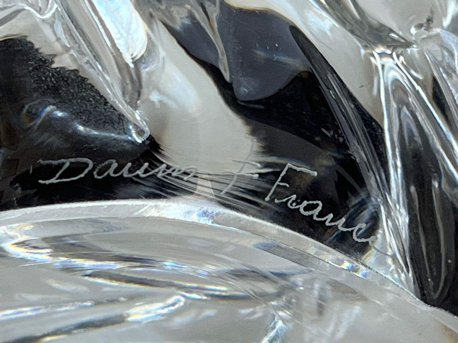 Daum crystal candle holder