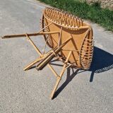 Vintage rattan coffee table