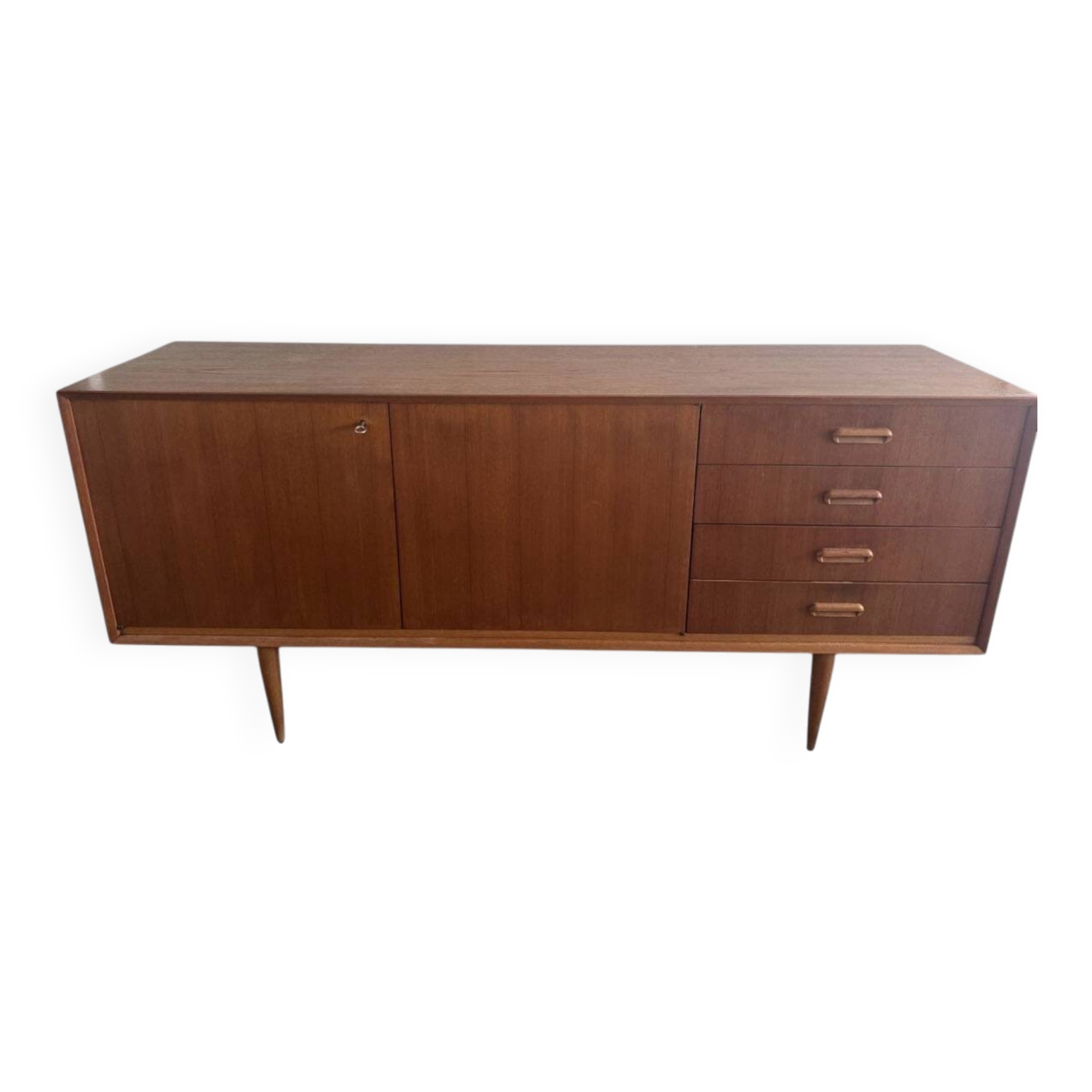 Large Scandinavian teak sideboard – 180 cm – 1960s
