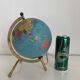 Globe vintage 1970 terrestre Taride tripode doré verre mappemonde - 23 cm