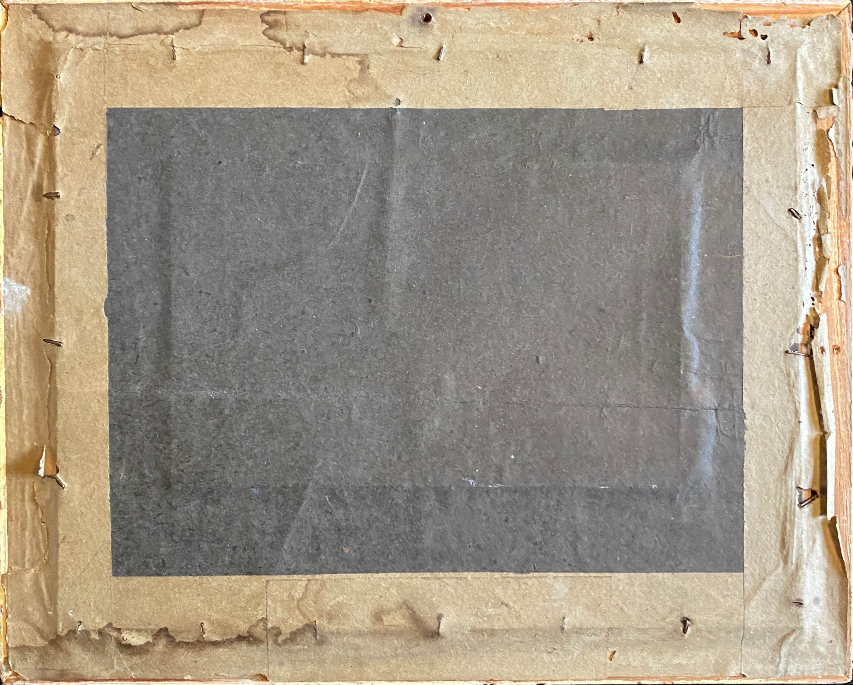 Painting "Mediterranean Seaside" Watercolor signed around 1920