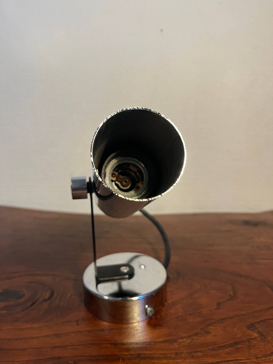 Space age chrome wall light spot from the 80s