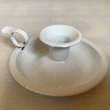 Cave rat candle holder in enamelled sheet metal