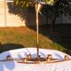 Chandelier glass metal and brass globe golden 6 lights 50-60