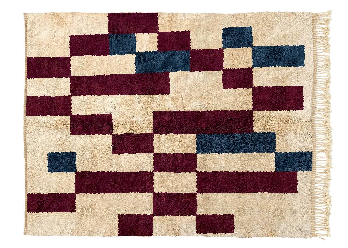 100% Moroccan wool rug, Christmas gift