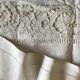 Pair of chateau pillowcases made of embroidered linen thread richelieu 19th