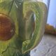 Magnificent rare Pichet Broc Saint Amand 1900 Orange Barbotine