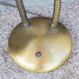 Designer desk lamp in gold metal 2 flexible arms from the 70s