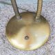 Designer desk lamp in gold metal 2 flexible arms from the 70s