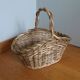Basket with wicker basket handle