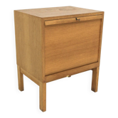 Scandinavian "tambour" chest of drawers in oak, Sweden, 1960