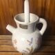 Old pitcher poet laval vintage painted art ceramic #a424