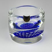 Blue Murano glass ashtray, Italy, 1970s