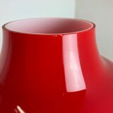 "Mushroom" Red Glass Table Desktop Light Made Hustadt Lights, Germany, 1970 No.2