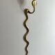 Large brass cobra wall candle holder