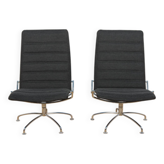 Fauteuils de salon SAS Copenhagen Airport du milieu du siècle par Jens Ammunsen pour Fritz