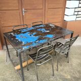Industrial style table and chairs