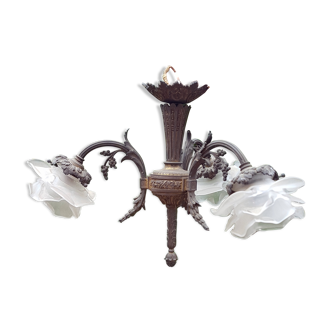 1930s light chandelier ceiling suspension