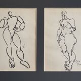 Fernand Léger, Framed typographic reproduction, gilded frame, 39 x 31 cm