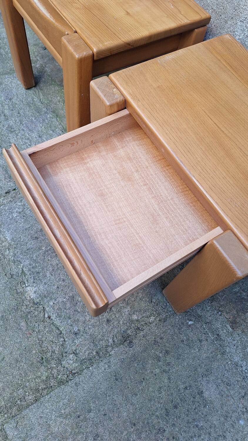Pair of bedside tables in elm Atelier Chauvin