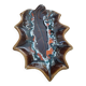 Catchall, small dish in Vallauris ceramic in the shape of a leaf.