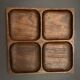 Wooden tray with compartments