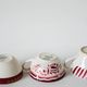 Set of 4 mismatched coffee cups digoin sarreguemines and badonviller pink 1930-191940
