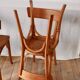 Ensemble de 4 chaises bistrot en bois de hêtre années 50