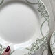 Flat plates terre de fer green creil & montereau labrador model "napoleon" 1890s