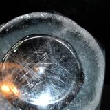 Sèvres large molded crystal vase, modernist design, H48.5